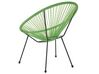 Conjunto de 2 sillas de balcón de ratán verde/negro ACAPULCO II_795212