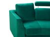 Sofa półokrągła 7-osobowa modułowa welurowa zielona ROTUNDE_793586