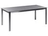 Garden Dining Table Glass Top 180 x 90 cm Black COSOLETO_884849