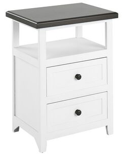 Yöpöytä puu valkoinen/ruskea 39 x 30 x 53 cm LAYOLA