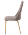 Set of 2 Fabric Dining Chairs Taupe Beige CLAYTON_693426