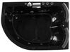 Bañera de hidromasaje esquinera LED de acrílico negro/plateado izquierda 160 x 113 cm PARADISO_780493