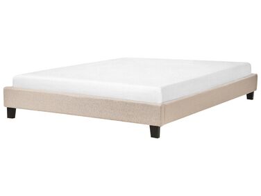 Béžová čalouněná postel 160x200 cm ROANNE
