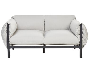 2 Seater Aluminium Garden Sofa Light Grey ESPERIA