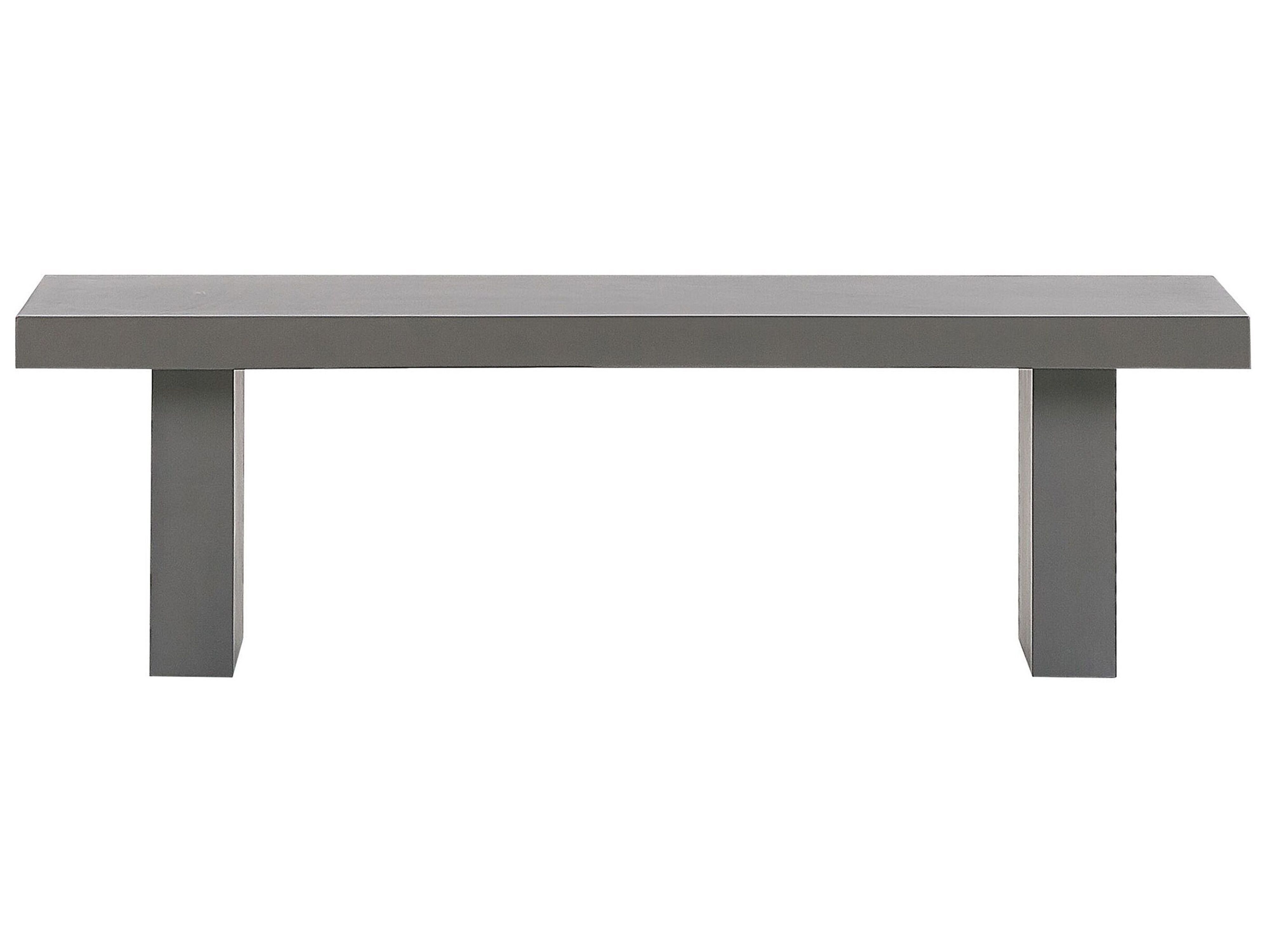 Concrete Outdoor Bench Grey 150 x 40 cm TARANTO Beliani.co.uk