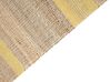 Teppich Jute beige / gelb 80 x 300 cm Streifenmuster Kurzflor zweiseitig TALPUR_845677