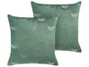 Set di 2 cuscini velluto verde smeraldo oro 45 x 45 cm YUZURI_857821