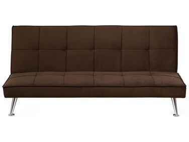 Fabric Sofa Bed Brown HASLE