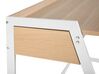 1 Drawer Home Office Desk 120 x 60 cm Light Wood and White QUITO_720434