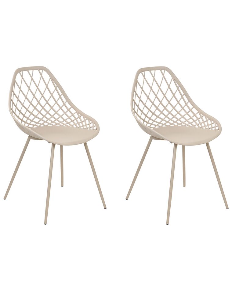 Set of 2 Dining Chairs Beige CANTON II_861855