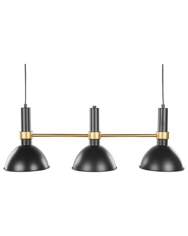 Hanglamp 3 lampen goud/zwart BELES