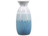 Stoneware Flower Vase 25 cm White and Blue CHALCIS_810580