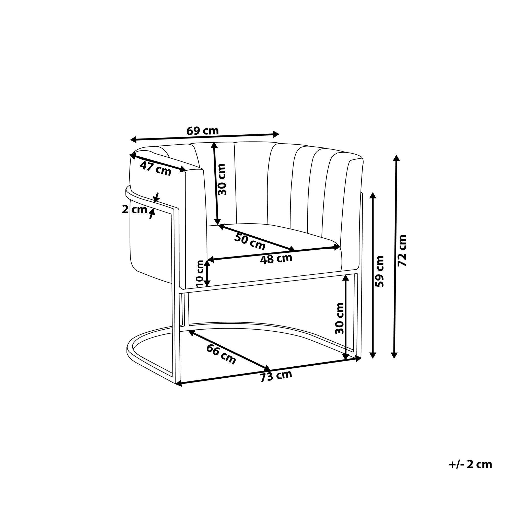 Fotel welurowy szary LARVIK