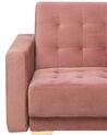 Poltrona reclinável em veludo rosa ABERDEEN_750236