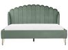 Łóżko welurowe 180 x 200 cm zielone AMBILLOU_902541