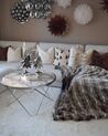 Sofabord Marmoreffekt Hvid med Sølv MERIDIAN II_845715
