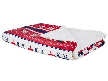 Blanket 150 x 200 cm Red and Blue REKA