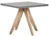 Set de jardin table en fibre-ciment gris et bois et 4 tabourets OLBIA/TARANTO _806378