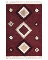 Teppich Baumwolle rot 160 x 230 cm geometrisches Muster SIIRT_839606