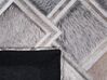 Vloerkleed leer grijs 160 x 230 cm AGACLI_689274