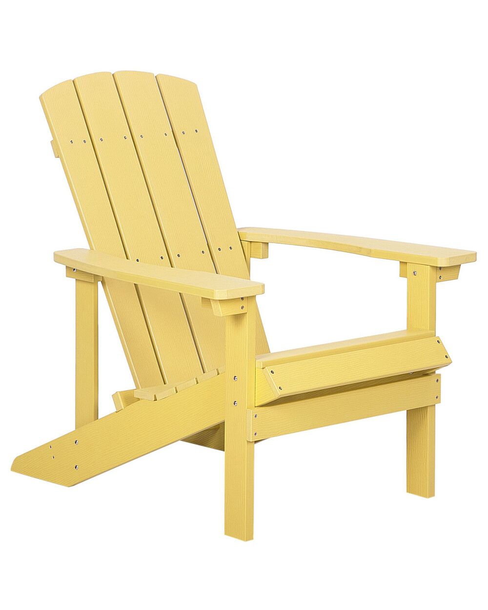 Garden Chair with Footstool Yellow ADIRONDACK Beliani.co.uk