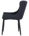 Set of 2 Fabric Dining Chairs Black SOLANO_699544