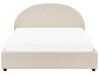 Fabric EU King Size Ottoman Bed Beige VAUCLUSE_876840