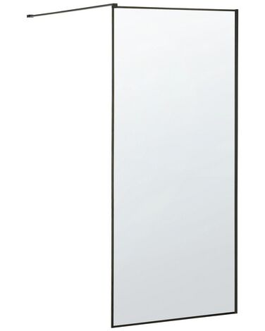 Suihkuseinä karkaistu lasi musta 80 x 190 cm WASPAM
