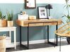 2 Drawer Home Office Desk 120 x 55 cm Light Wood with Black VIDA_824544