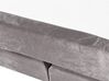 Cama continental de terciopelo gris 160 x 200 cm MARQUISE_796510