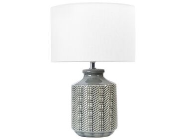 Lampada da tavolo ceramica grigio e bianco 44 cm ESPERANCE