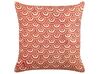 Set of 2 Cotton Cushions Geometric Pattern 45 x 45 cm Red RHUS_839099