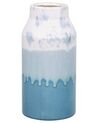 Vase décoratif blanc et bleu 26 cm CHAMAIZI_810550