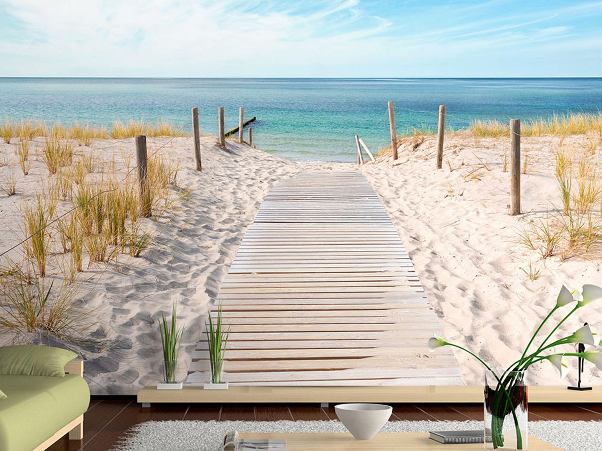 Fototapete 3d Optik 150 X 105 Cm Urlaub Am Meer Beliani De