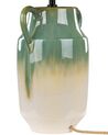 Tischlampe Keramik grün-weiß 53 cm Kegelform LIMONES_871484