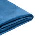Cama de casal em veludo azul escuro 140 x 200 cm FITOU_875902