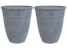 Set di 2 vasi per piante grigio ⌀ 50 cm KATALIMA_858214