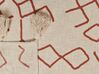 Couvre-lit en coton 130 x 180 cm beige et rouge BHIWANI_829191