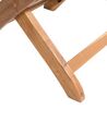 Zestaw 2 krzeseł ogrodowych drewniany z jasnobeżowymi poduszkami MAUI_722087