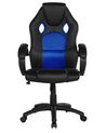 Chaise de bureau en cuir PU bleu FIGHTER_677454