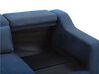 Left Hand Fabric Corner Sofa Navy Blue GLOSLI_720100