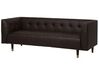 3 Seater Leather Sofa Brown BYSKE_715310
