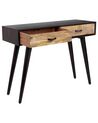 2 Drawer Mango Wood Console Table Black ARABES_892013