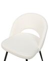 Sada 2 jídelních židlí s buklé čalouněním bílé ONAGA_877462
