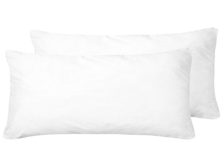Set of 2 Microfibre Bed Low Profile Pillow 40 x 80 cm ERRIGAL_898399