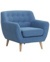 Fauteuil en tissu - fauteuil tapissé bleu MOTALA_707814
