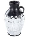 Terracotta dekorativ vase 33 cm sort og hvid MASSALIA_850303