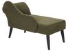 Right Hand Fabric Chaise Lounge Olive Green BIARRITZ_898058