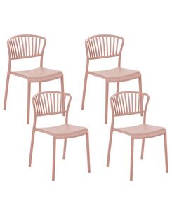 Tuoli muovi pastellipinkki 4 kpl GELA