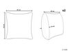 Set of 2  Cotton Cushions Geometric Pattern with Tassels 45 x 45 cm Beige and Black HYDRANGEA_835301